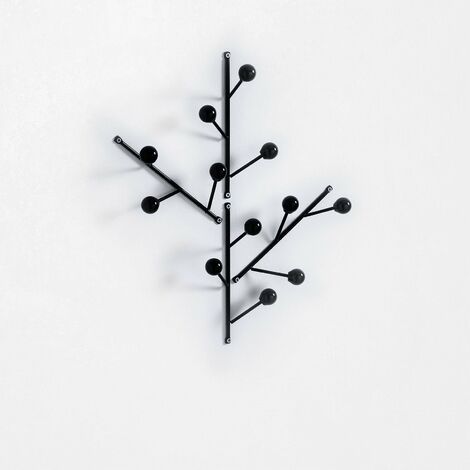 Set 4 porte-manteaux KI noir