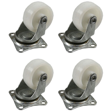 Set 4 ruedas 40mm blancas 45x40mm