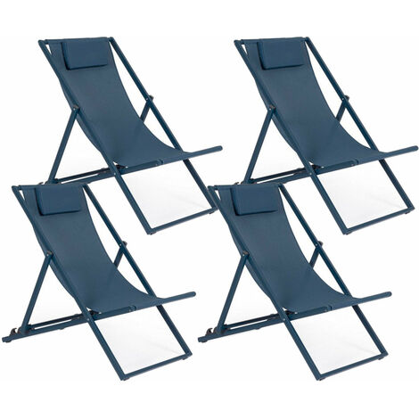 Set 4 Sdraio Pieghevoli Taylor Blu Navy Taylor Blu Navy