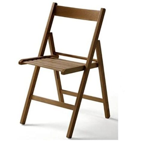 Set 4 sedia pieghevole in legno Penelope colore noce
