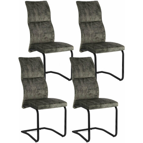 Set 4 Sedie 43,5x62x102h cm Thelma Velluto Verde