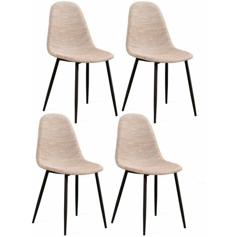Set 4 Sedie 43x38xH86,5 cm in Similrattan Martina Beige