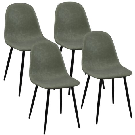 Set 4 Sedie 43x42x86 cm in Similpelle Bella Verde