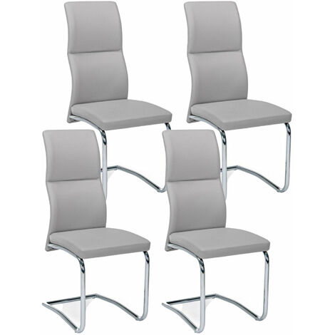 Set 4 Sedie 44x58x104h cm Thelma Grigio Chiaro
