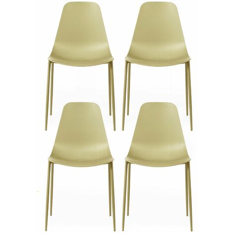Set 4 Sedie 49x48,5xH88 cm in Polipropilene Frida Giallo
