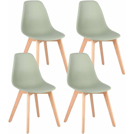 Set 4 Sedie 51,5x46,5x86 cm System in Plastica Verde