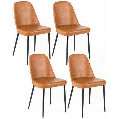 Set 4 Sedie 52x45xH85 cm in Soft-Touch Tamara Caramello