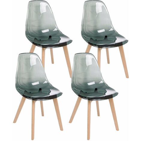 Set 4 Sedie 52x47x82h cm Easy Fumè