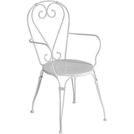 Set 4 Sedie Bar e Giardino Impilabili Sedie Giardino Shabby Chic Sedie Impilabili per Esterni con Cuscini