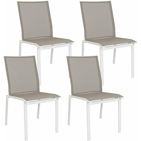 Set 4 Sedie da Giardino 50x61x88,5h cm Cruise Bianco