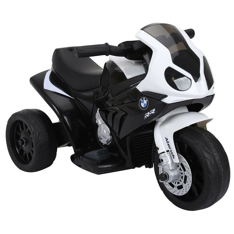 Maury's - moto elettrica per bambini bmw a batteria 6 v bianco e nero