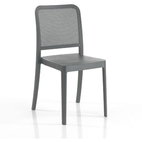 Set 4 sedie da interno / esterno MINOT GREY
