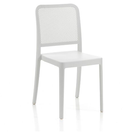 Set 4 sedie da interno / esterno MINOT WHITE