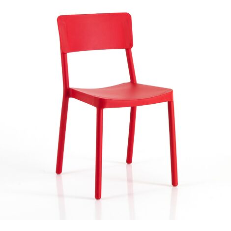 Set 4 sedie da interno / esterno YATES RED