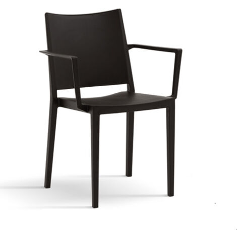 Set 4 sedie nere da esterno, Zenzero Shop, Nero, ZZNLF6023