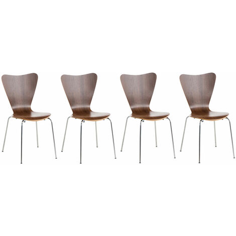 Set 4 Sedie Impilabili CALISTO Noce