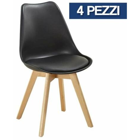 SET 4 SEDIE IN POLIPROPILENE DA INTERNO ESTERNO SEDIA DA PRANZO 37935/4