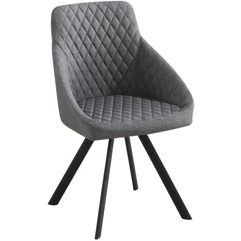 Set 4 sedie in tessuto di colore grigio cm. L.55 P.55 H.87
