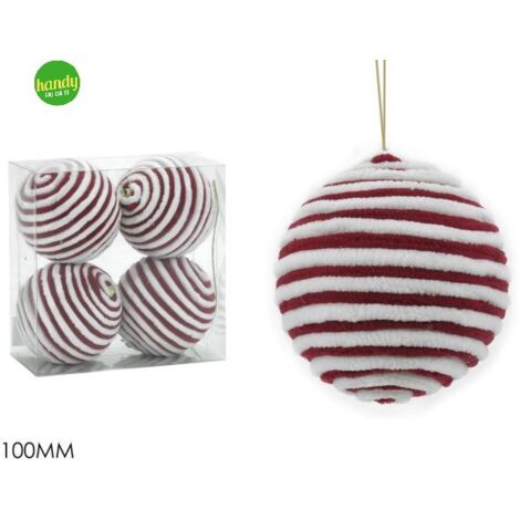 Set 4 Sfere General Trade Ø100mm Rosso e Bianco