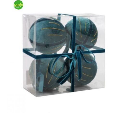 Set 4 sfere natalizie general trade Ø. 10 cm velluto verde