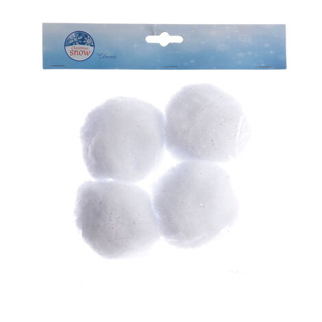 SET 4 SFERE NEVE BIANCHE D 10 CM