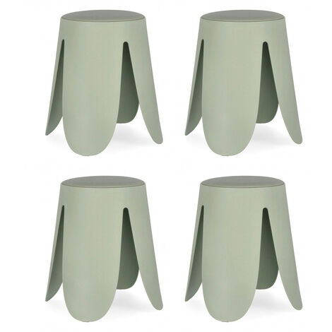 Set 4 Sgabelli  Ø37x47 cm in Similpelle Imogen Tiffany