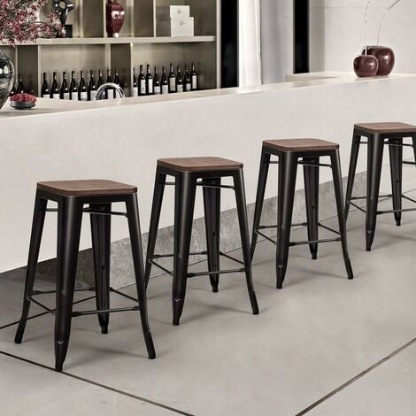 SET 4 SGABELLI DESIGN MODERNO CUCINA IMPILABILE UFFICIO CASA BAR  POLIPROPILENE