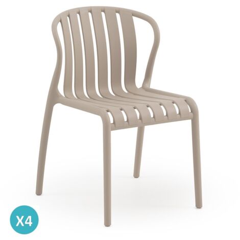 Set 4 sillas pp color camel