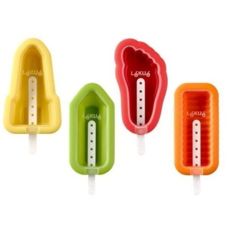 Set 4 Stampi in Silicone per Ghiaccioli Lekue Colori Assortiti - 882241