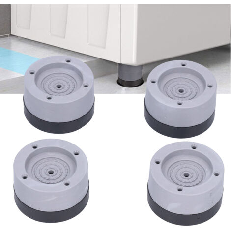 Set (4 Stück) universeller Antivibrationspads für Waschmaschinen – Geräuschreduzierung – 7 x 4 cm, Grau