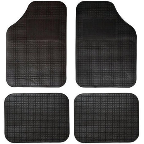 Set 4 Tapis De Voiture En Caoutchouc Et Pvc Universels