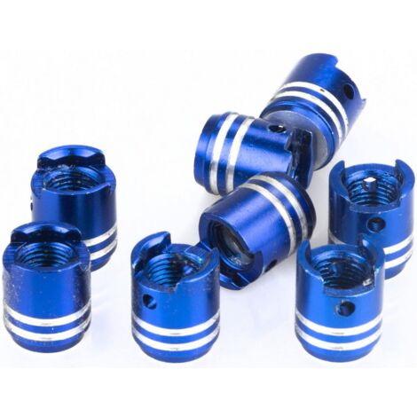 Set 4 tappi copri valvola ring con anello blu universali
