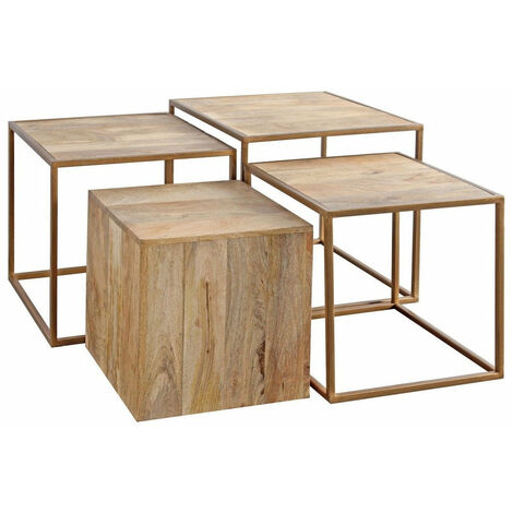Set 4 Tavolini Quadrati Jaidev