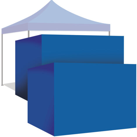 Set 4 Teli Laterali Per Gazebo 3X3M Con strappo Blu