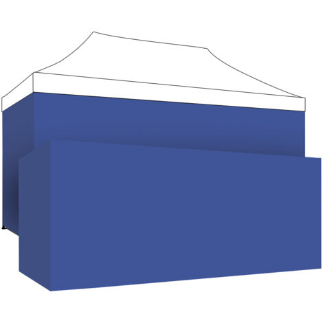 Set 4 Teli Laterali Per Gazebo 3X4,5M Con strappo Blu