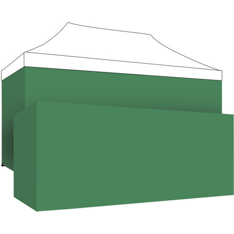 Set 4 Teli Laterali Per Gazebo 3X4,5M Con strappo Verde