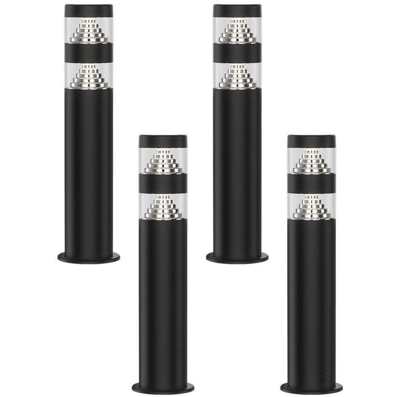 Set 4 terminali da giardino NORA Neri 9W 4000K