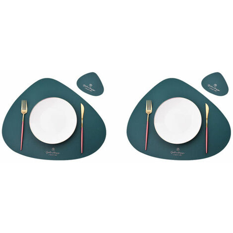 Set 4 tovagliette, utilizzate per tovagliette, tovagliette caffè resistenti al calore, antiscivolo, lavabili e termoisolanti, tovagliette cucina, tovagliette stile nordico (tovaglietta 2 + sottobicchi