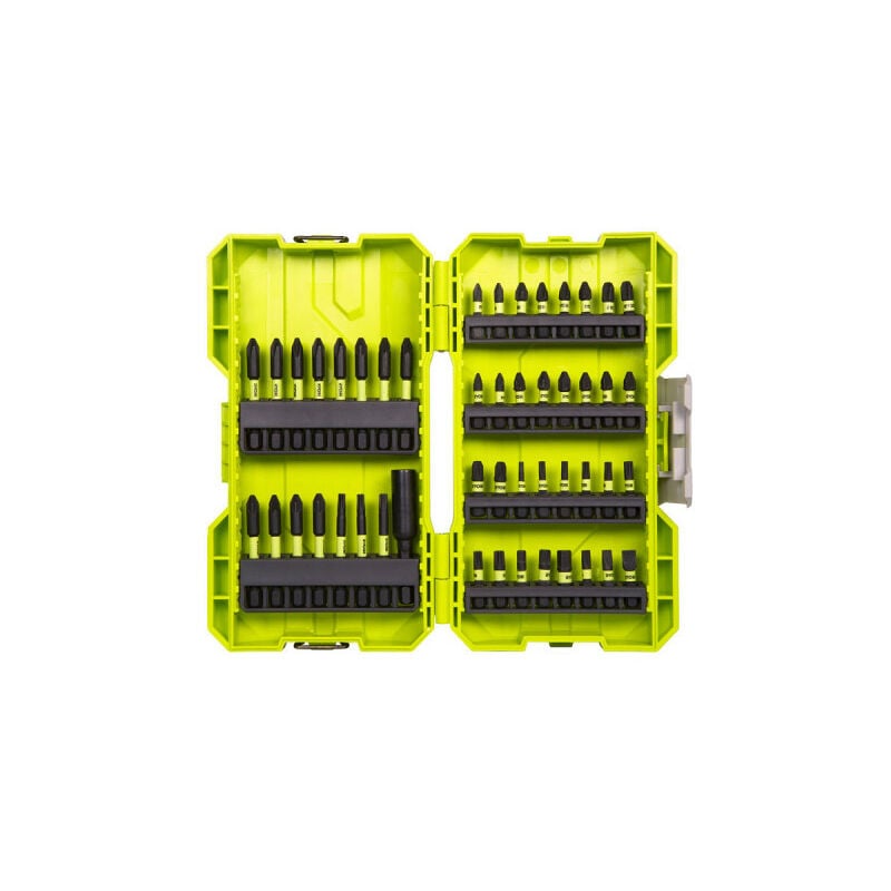 Ryobi - Valigetta antiurto impilabile con 48 bit di cacciavite RAK48SDI