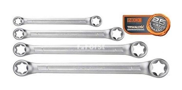 Image of Neo Tools - set 4pz chiavi torx femmina ftx doppia diritta - E6/E24