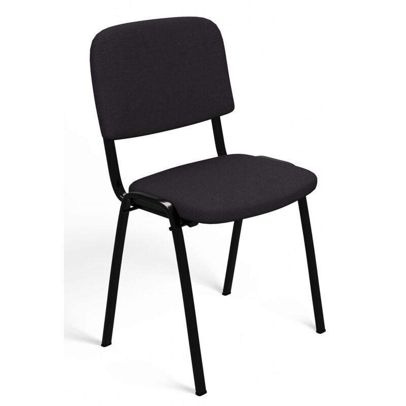OIN - Lot de 4 chaises de conférence - Jusqu'à 120 kg - Noir
