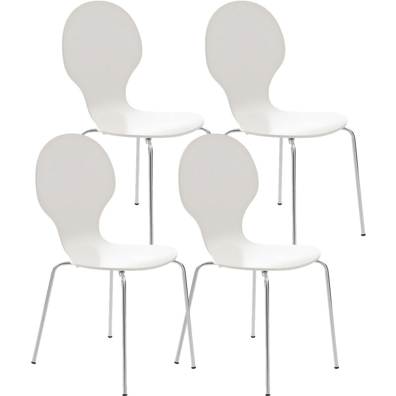 

CLP - Set 4x Sillas de Visita Diego Apilable Blanco