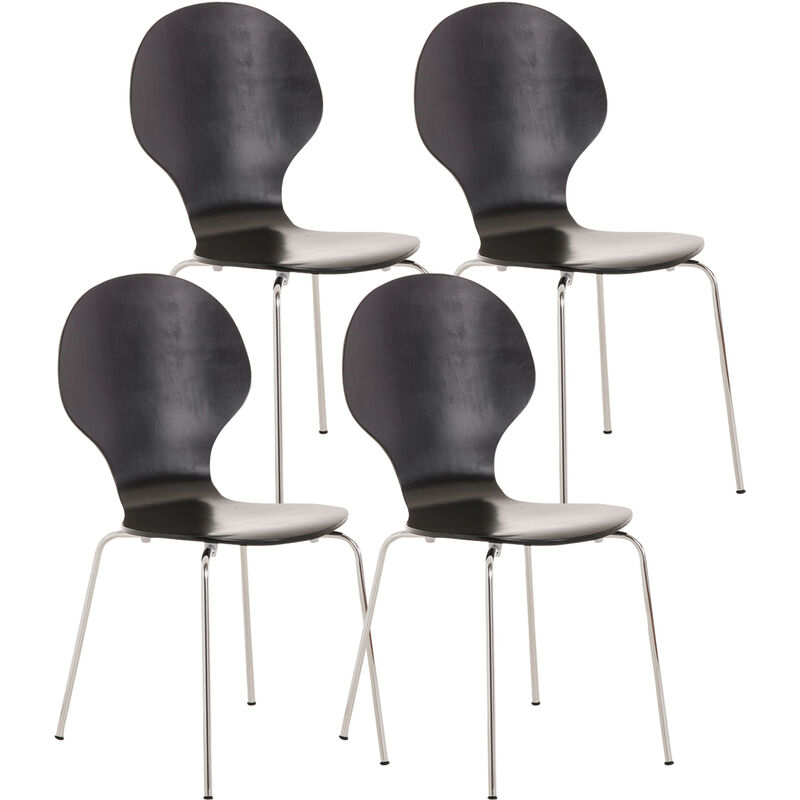 

Set 4x Sillas de Visita Diego Apilable Negro