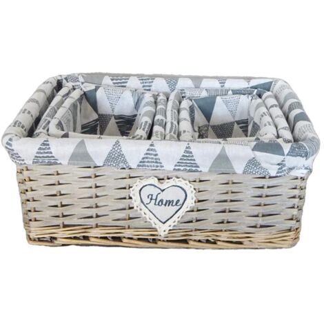 SET 5 CESTINI RETTANGOLARI SOLUZIONE ELEGANTE PER LA TUA BIANCHERIA