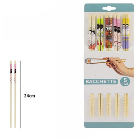 Set 5 Copies 10 Buclettes En Bois Chinois Japonais