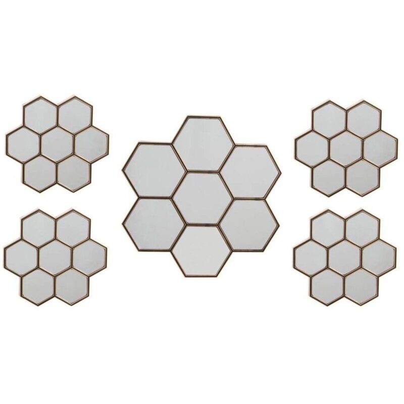 

Set 5 Espejos De Pared Miza Br Ancho: X Largo: X Alto: