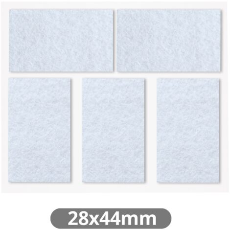 Set 5 fieltros adhesivos cuadrados 28x44mm Blanco GSC 003802767