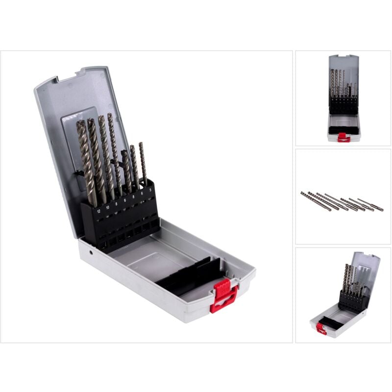 SDS-plus 7X Foret pour perforateur, 5/6/6/8/8/10/12 mm, tête à 4 taillants, 7 pcs, (2607017502) - Bosch