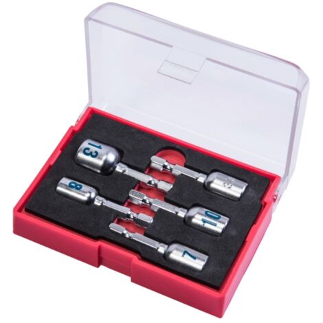 set 5 inserti a bussola magnetici connex in acciaio cromato