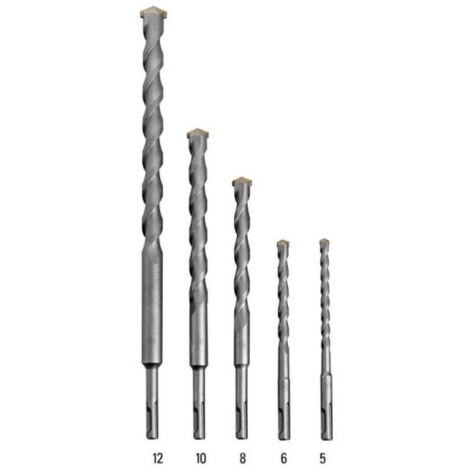 Set 5 Mèches Pour Marteau Pneumatique Burin Acier 5-6-8-10-12 Mm